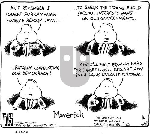Tom Toles on Sunday April 27, 2008 Comic Strip