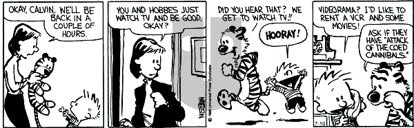 Calvin and Hobbes - Wednesday July 10, 1991 Comic Strip