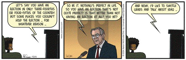 The Boondocks - Monday October 4, 2004 Comic Strip