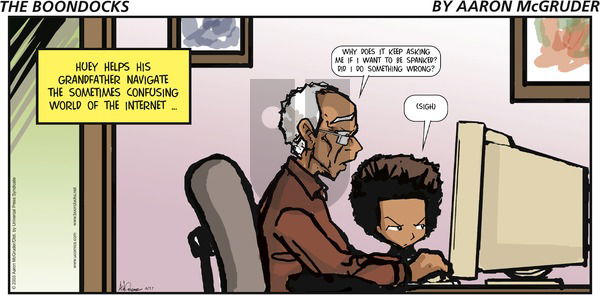 The Boondocks on Sunday April 17, 2005 Comic Strip