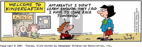 Frank and Ernest on Tuesday September 4, 2001 Comic Strip