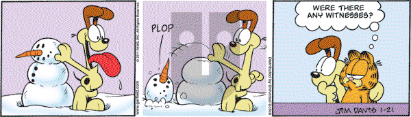 Garfield - Friday January 21, 2011 Comic Strip