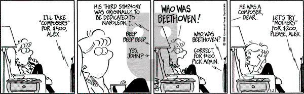 FoxTrot on Saturday July 2, 1988 Comic Strip