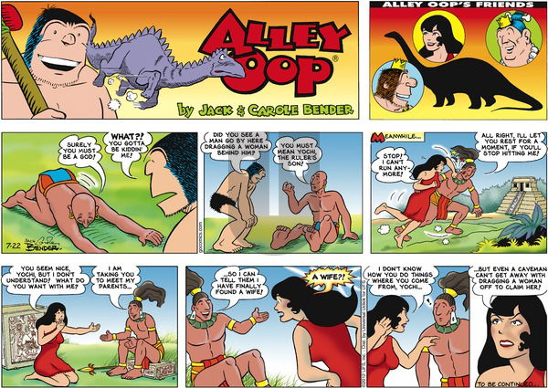 Alley Oop on Sunday July 22, 2012 Comic Strip