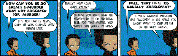 The Boondocks - Tuesday February 5, 2002 Comic Strip