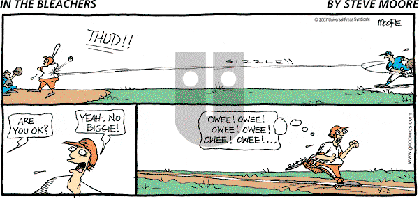 In the Bleachers on Sunday September 2, 2007 Comic Strip