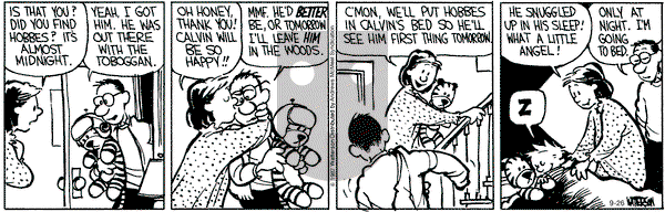 Calvin and Hobbes - Tuesday September 26, 2017 Comic Strip