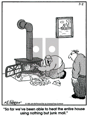 Close to Home on Thursday March 2, 1995 Comic Strip