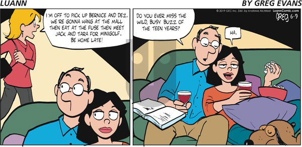 Luann on Sunday June 9, 2019 Comic Strip