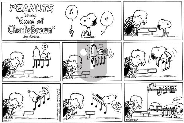 Peanuts on Sunday October 26, 1975 Comic Strip
