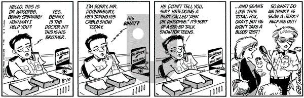Doonesbury on Monday August 10, 1992 Comic Strip