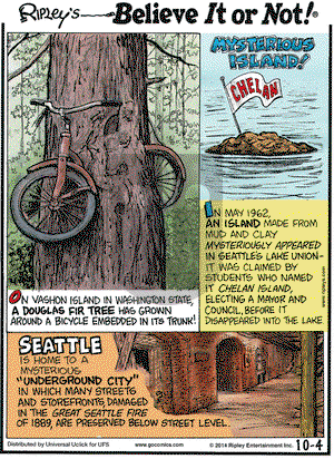 Ripley's Believe It or Not - Saturday October 4, 2014 Comic Strip