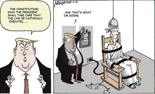 Robert Ariail - Tuesday April 22, 2025 Comic Strip