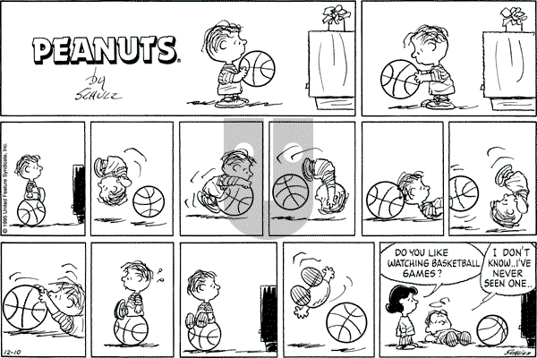 Peanuts - Sunday December 10, 1995 Comic Strip
