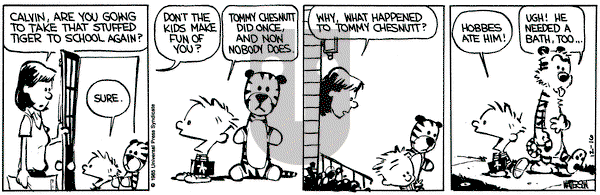 Calvin and Hobbes on Monday December 16, 1985 Comic Strip