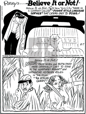 Ripley's Believe It or Not on Monday August 7, 2000 Comic Strip