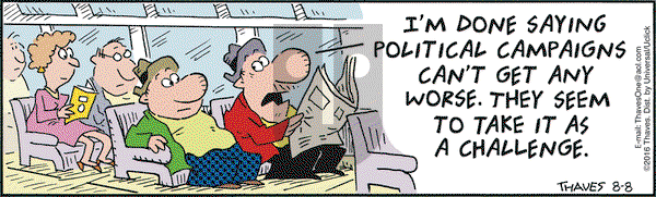 Frank and Ernest on Monday August 8, 2016 Comic Strip