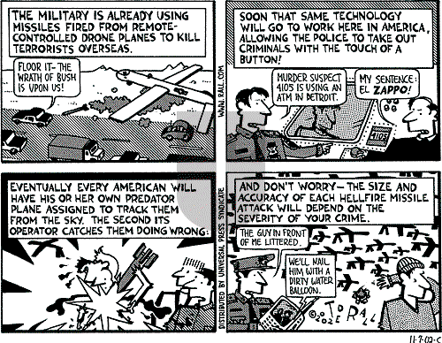 Ted Rall on Monday November 11, 2002 Comic Strip