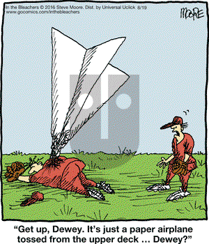 In the Bleachers on Friday August 19, 2016 Comic Strip