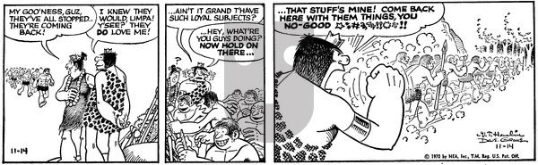 Alley Oop on Saturday November 14, 1970 Comic Strip