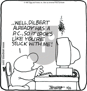 Ziggy on Wednesday March 5, 1997 Comic Strip