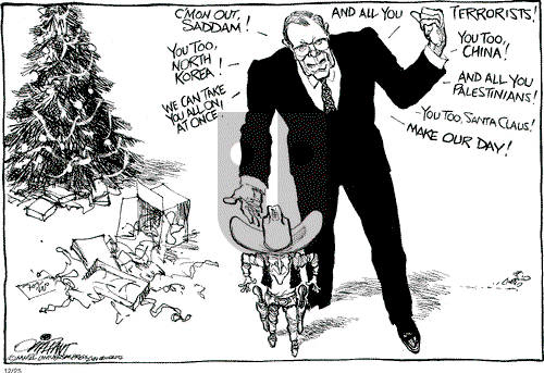 Pat Oliphant on Wednesday December 25, 2002 Comic Strip