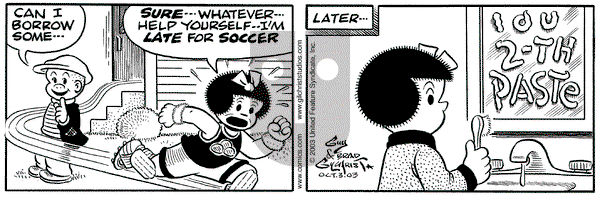 Nancy on Friday October 3, 2003 Comic Strip
