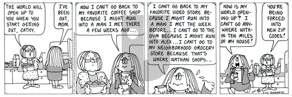 Cathy Classics on Saturday March 22, 1997 Comic Strip