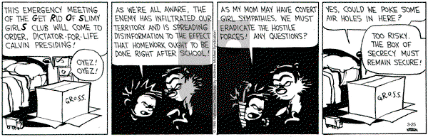 Calvin and Hobbes on Tuesday March 25, 2025 Comic Strip
