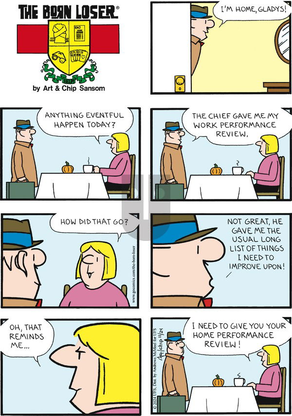 The Born Loser on Sunday November 24, 2024 Comic Strip