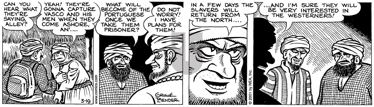 Alley Oop - Monday March 19, 2001 Comic Strip