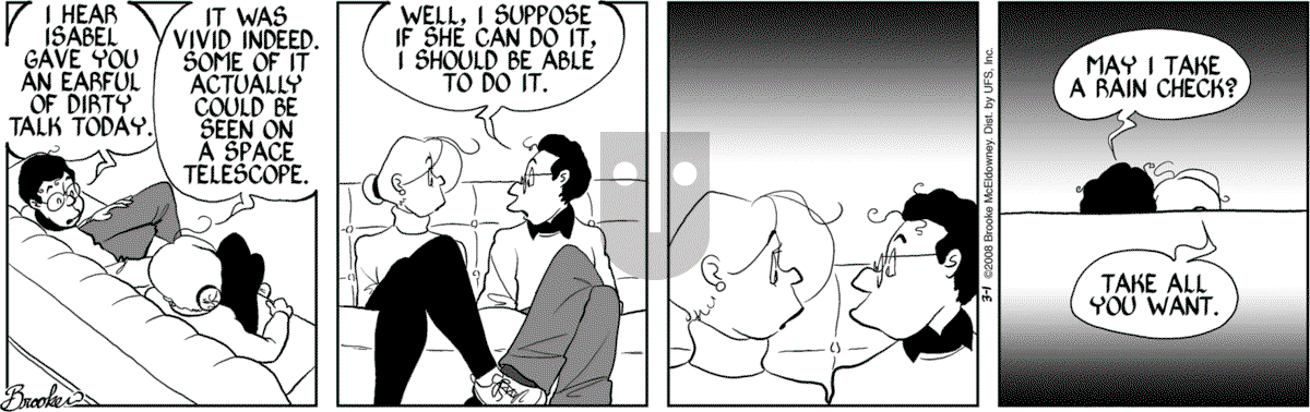 9 Chickweed Lane - Saturday March 1, 2008 Comic Strip