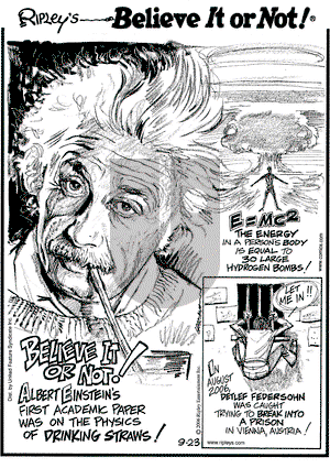 Ripley's Believe It or Not - Saturday September 23, 2006 Comic Strip