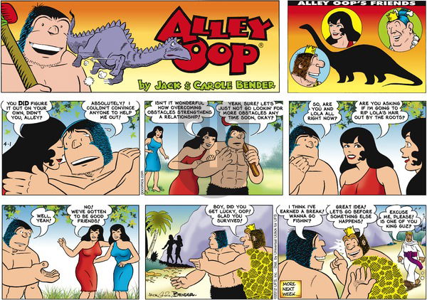 Alley Oop on Sunday April 1, 2012 Comic Strip