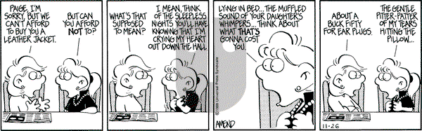 FoxTrot on Saturday November 26, 1988 Comic Strip