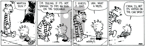 Calvin and Hobbes on Wednesday September 2, 1992 Comic Strip