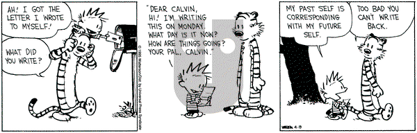 Calvin and Hobbes on Wednesday April 19, 1995 Comic Strip