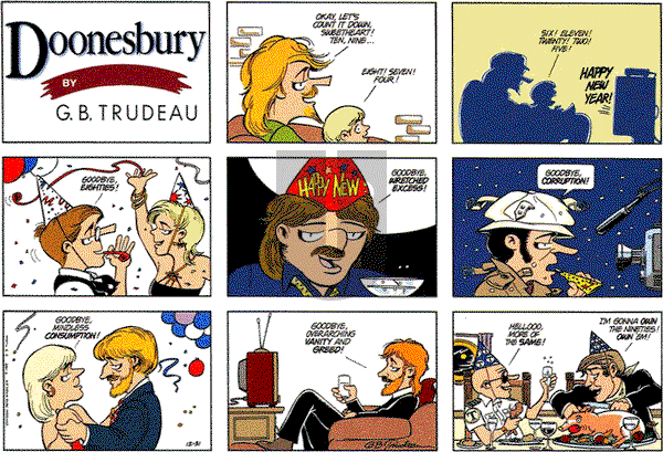Doonesbury on Sunday December 31, 1989 Comic Strip