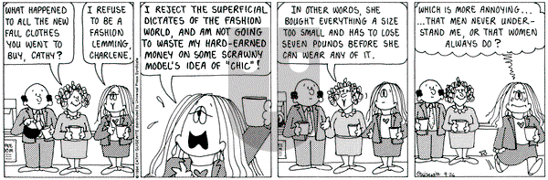 Cathy Classics on Monday September 26, 1994 Comic Strip