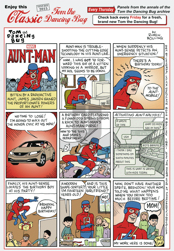 Tom the Dancing Bug on Thursday April 3, 2025 Comic Strip