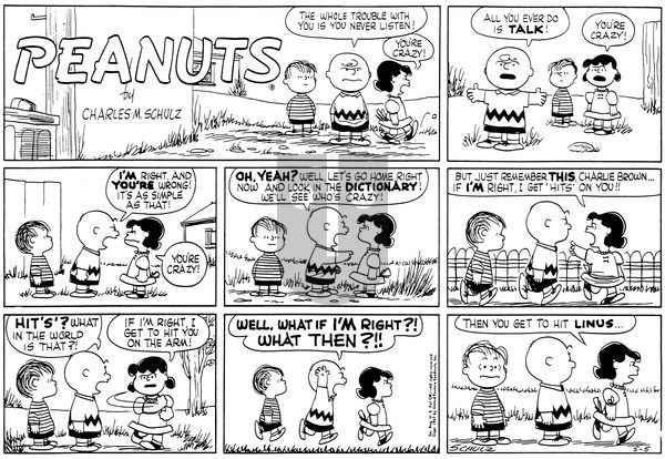 Peanuts on Sunday May 5, 1957 Comic Strip
