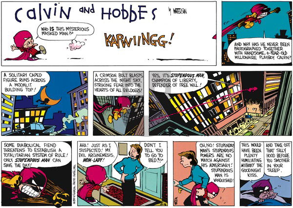 Calvin and Hobbes on Sunday December 4, 1988 Comic Strip