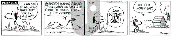 Peanuts on Wednesday September 7, 1960 Comic Strip