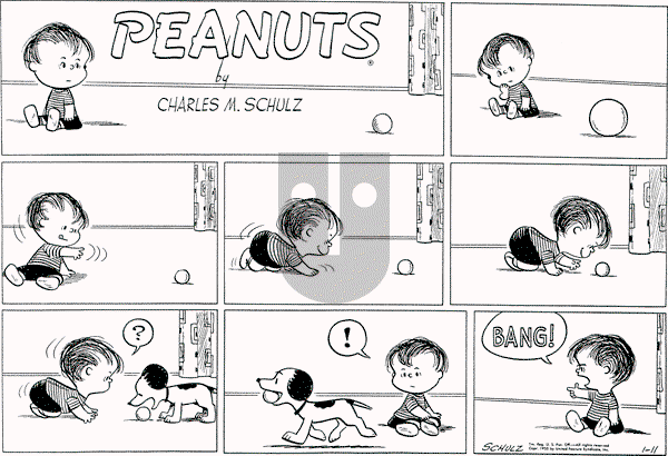 Peanuts - Sunday January 11, 1953 Comic Strip