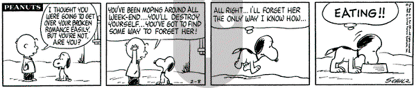 Peanuts on Monday February 8, 1965 Comic Strip