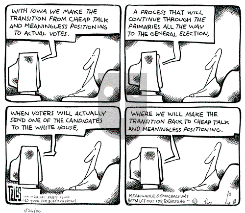 Tom Toles on Tuesday February 8, 2000 Comic Strip