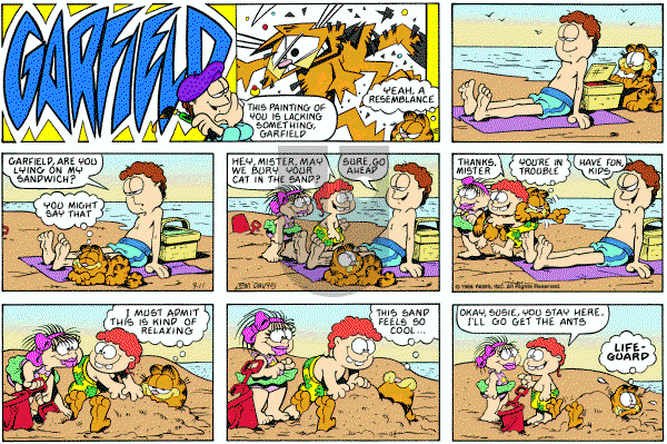 Garfield on Sunday September 11, 1988 Comic Strip