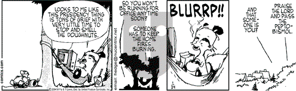 Over the Hedge on Saturday January 24, 2004 Comic Strip