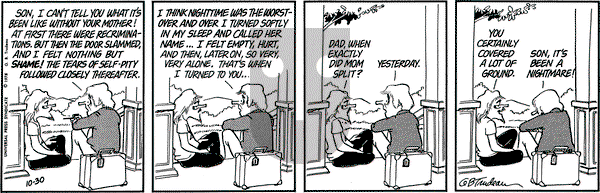 Doonesbury on Thursday October 30, 1975 Comic Strip