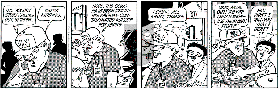Doonesbury - Saturday December 14, 2002 Comic Strip
